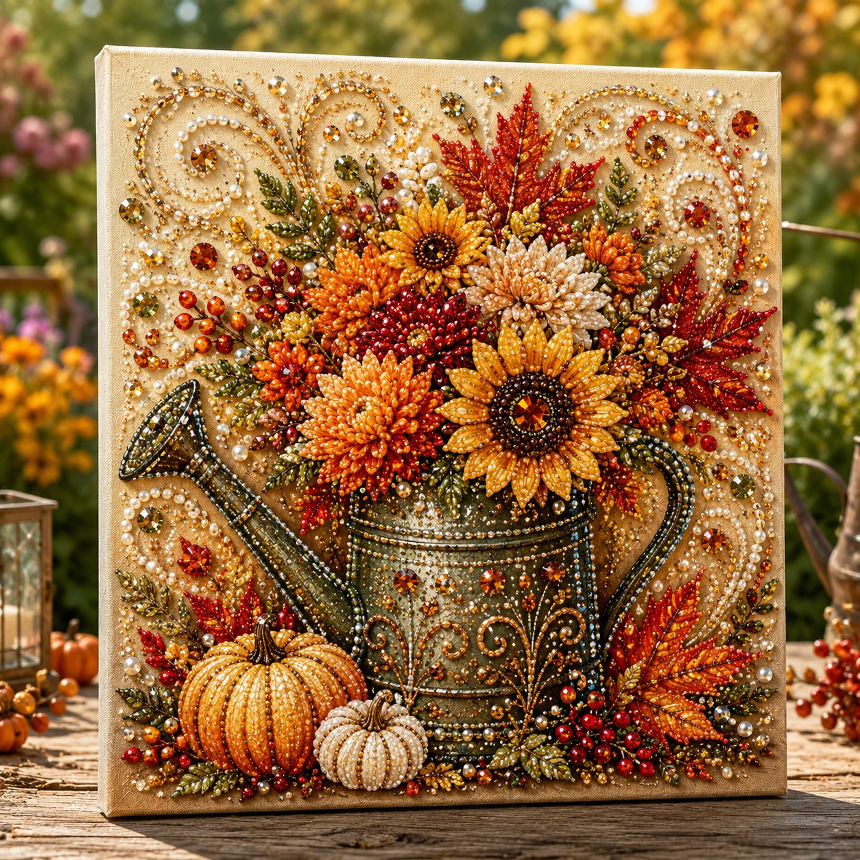 🔥Last Day 49% OFF - 🍂✨Autumn Pearl Painting Kit - Relaxing DIY Craft to Create Sparkling Fall Artwork
