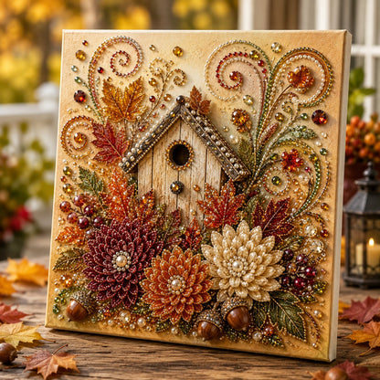 🔥Last Day 49% OFF - 🍂✨Autumn Pearl Painting Kit - Relaxing DIY Craft to Create Sparkling Fall Artwork