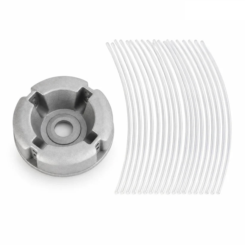 🌿 Aluminum Trimmer Head – 4-Line Cutting & Universal Fit – Heavy-Duty & Easy Line Replacement