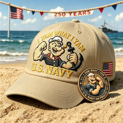🇺🇸U.S. Navy Commemorative Cap & Coin – Anchor of Freedom⚓-🔥Buy 2 Get Free Shipping🚛