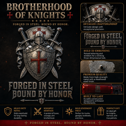 ⚔️Brotherhood Of Knights Metal Emblem — Forged In Steel, Bound By Honor