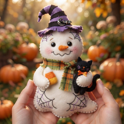 Halloween Witch Gingerbread DIY Hand Sew Felt Craft Kit – For Craft Lovers