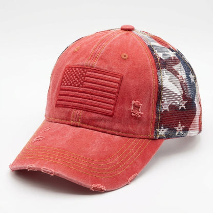 🔥American Flag Ponytail Embroidered Hat—🎁Buy 2 FREE SHIPPING
