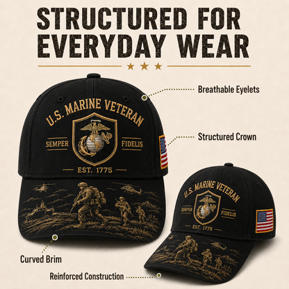U.S. Marine Veteran Semper Fidelis Commemorative Cap 🇺🇸