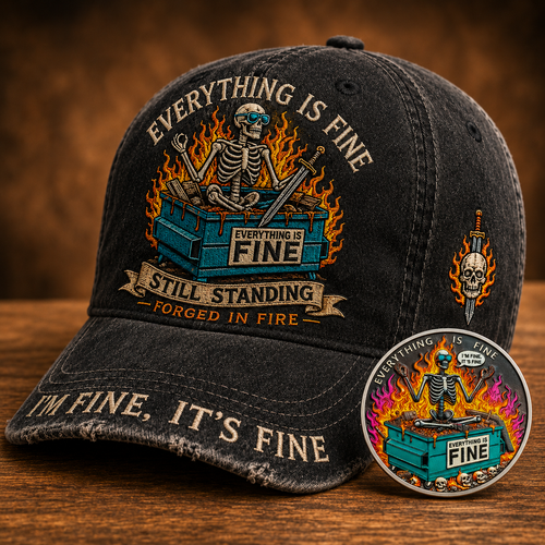 EVERYTHING IS FINE Cap 🎁 Free Double-Sided Honor Coin With Every Cap Purchase