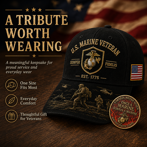 U.S. Marine Veteran Semper Fidelis Commemorative Cap 🇺🇸