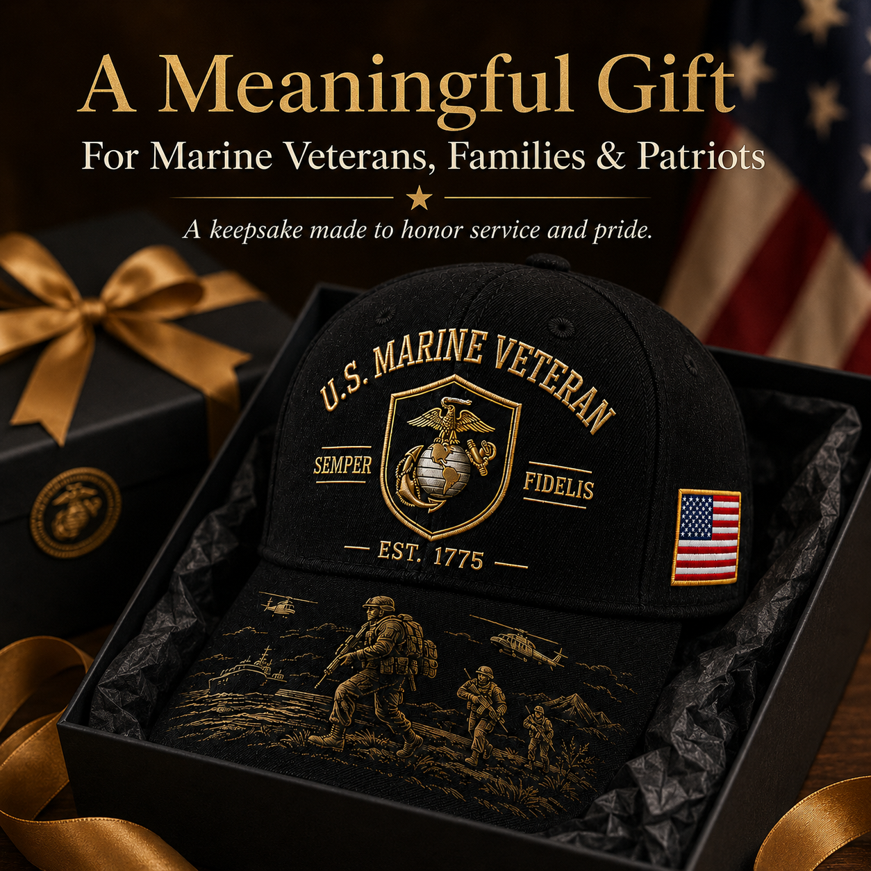 U.S. Marine Veteran Semper Fidelis Commemorative Cap 🇺🇸