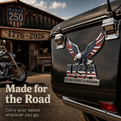 ★USA Faith, Family & Freedom★ Metal Car Emblem