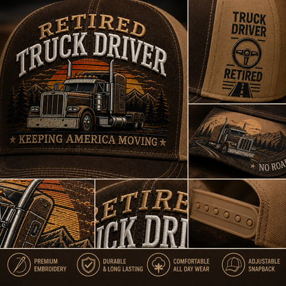 💥LAST DAY 49% OFF -🚛 RETIRED TRUCK DRIVER CAP