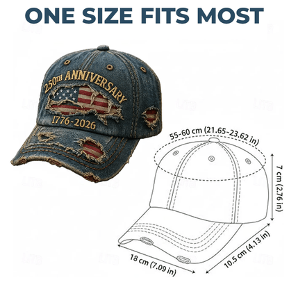 🎉 🔥49% Off Sale on July 4---Handmade US 250th Anniversary Casual Print Hat