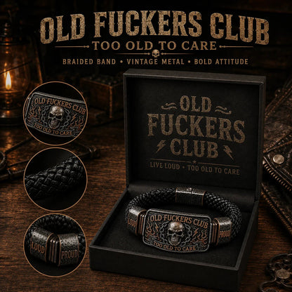 ☠️ Old Fuckers Club Vintage Bracelet 🪓 | 2026 Limited Edition – 🔥30% OFF | Only 17 Left