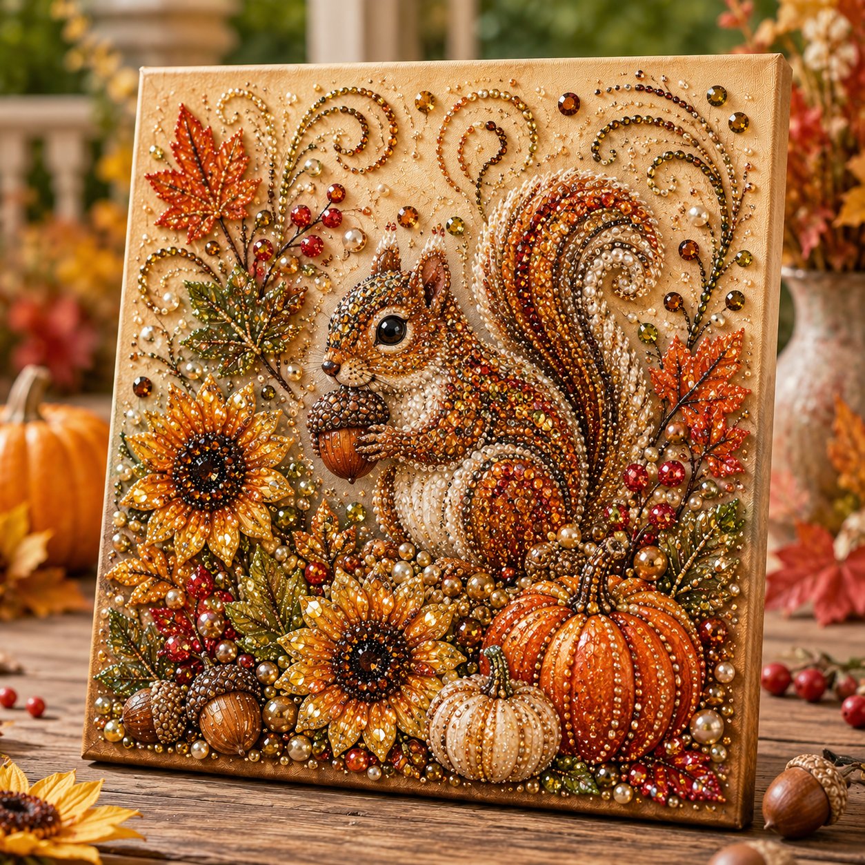 🔥Last Day 49% OFF - 🍂✨Autumn Pearl Painting Kit - Relaxing DIY Craft to Create Sparkling Fall Artwork