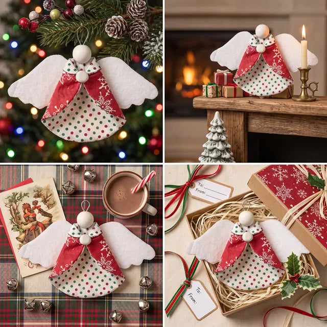 Guardian Angel Christmas Ornaments Template -With Instructions