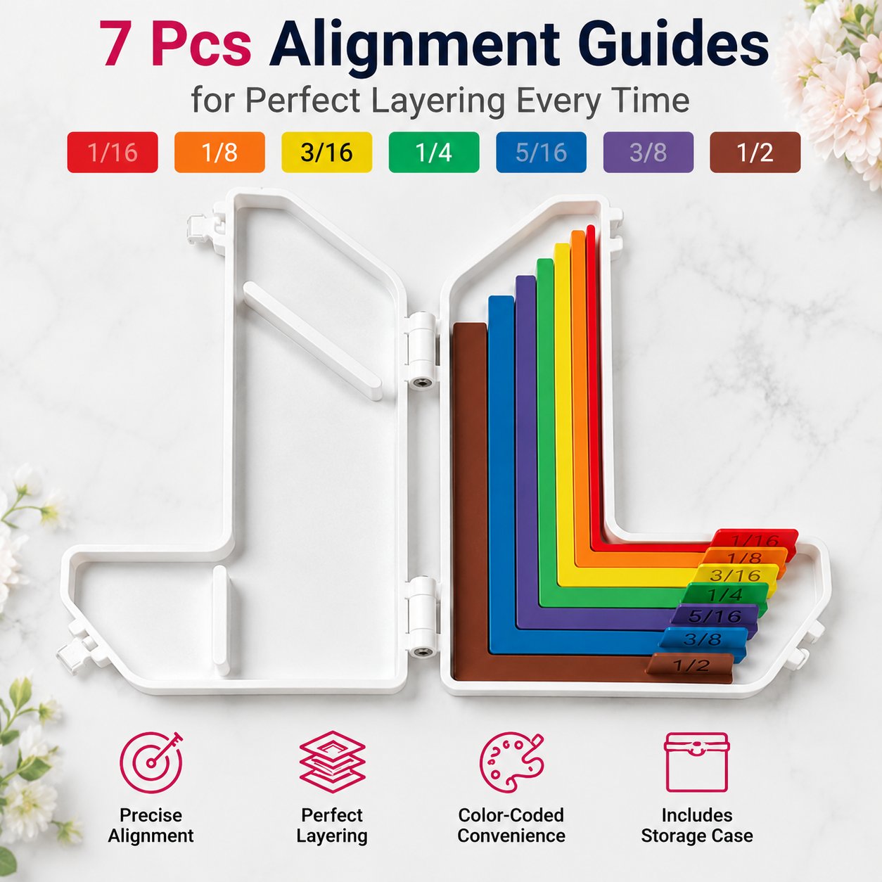 ✨ Card Making Alignment Guides Set | Create Perfect Cards Easily | 🎁 FREE Storage Box Included