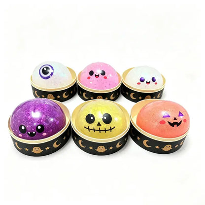 Cute Halloween Scary Ghost Maruko Squeeze Toy Set | Portable Stress Relief Toys, Halloween Party Fillers & Holiday Gifts