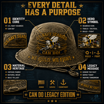 🏆Last Day Promo: 49% OFF - U.S. Navy Seabees CAN DO Bucket Hat