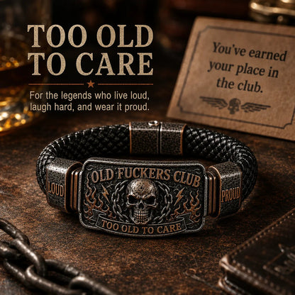 ☠️ Old Fuckers Club Vintage Bracelet 🪓 | 2026 Limited Edition – 🔥30% OFF | Only 17 Left