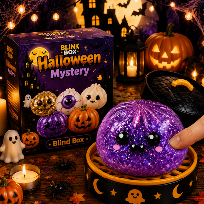 Cute Halloween Scary Ghost Maruko Squeeze Toy Set | Portable Stress Relief Toys, Halloween Party Fillers & Holiday Gifts