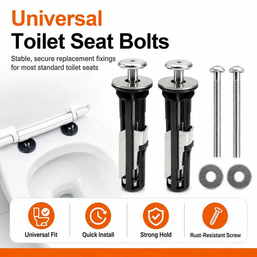 Universal Toilet Seat Bolt Kit Screws, Quick Release Easy Install Toilet Seat Replacement Parts 🚽