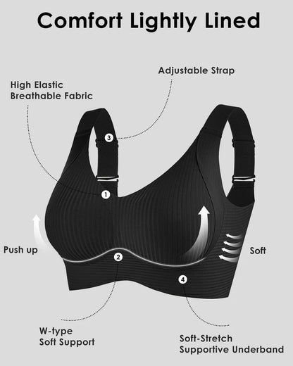 🔥Ultimate Wire-Free Push-Up Bra – Instant Lift & Firmness, No More Sagging!