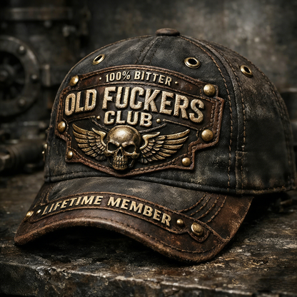 🏆Flash Sale 60% OFF  - ❤️Old Fuckers Club-Handmade Vintage Baseball Cap🎁-BUY 3 FREE SHIPPING