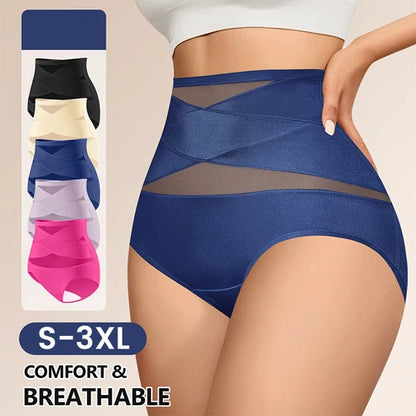 ✨LAST DAY BUY 1 GET 2 FREE✨Plus-Size High-Waist Cross Tummy Control Panties