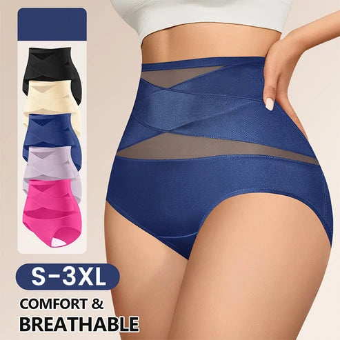✨LAST DAY BUY 1 GET 2 FREE✨Plus-Size High-Waist Cross Tummy Control Panties