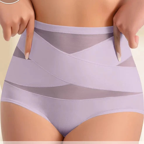 ✨LAST DAY BUY 1 GET 2 FREE✨Plus-Size High-Waist Cross Tummy Control Panties