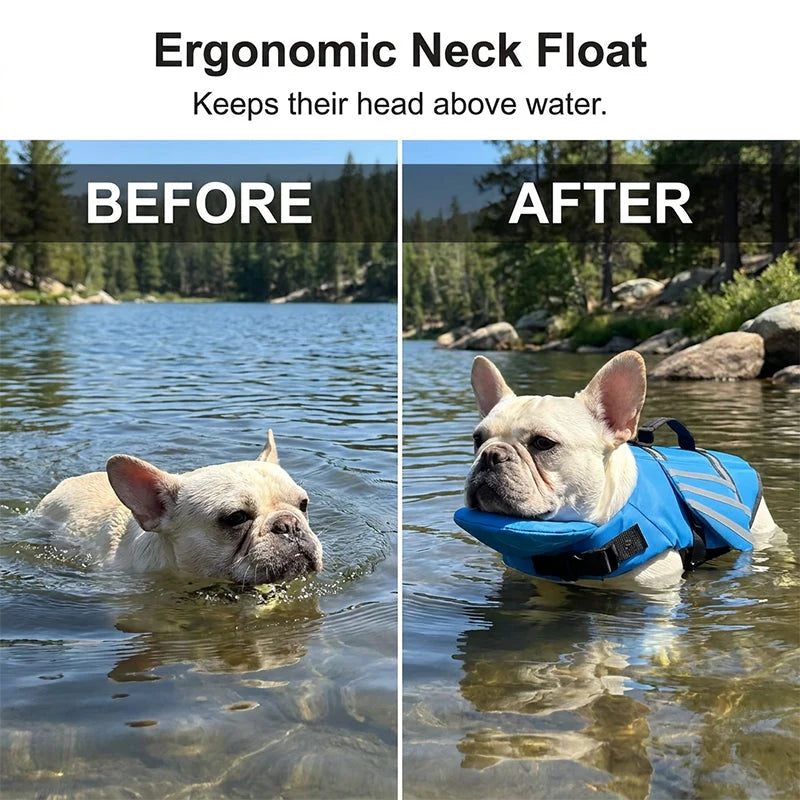 🥳2026 HOT SALE🥳 Reflective Angel Wing Dog Life Jacket – High‑buoyancy, quick‑rescue handle & breathable mesh. Reflective strips for evening swims.