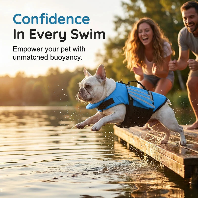 🥳2026 HOT SALE🥳 Reflective Angel Wing Dog Life Jacket – High‑buoyancy, quick‑rescue handle & breathable mesh. Reflective strips for evening swims.