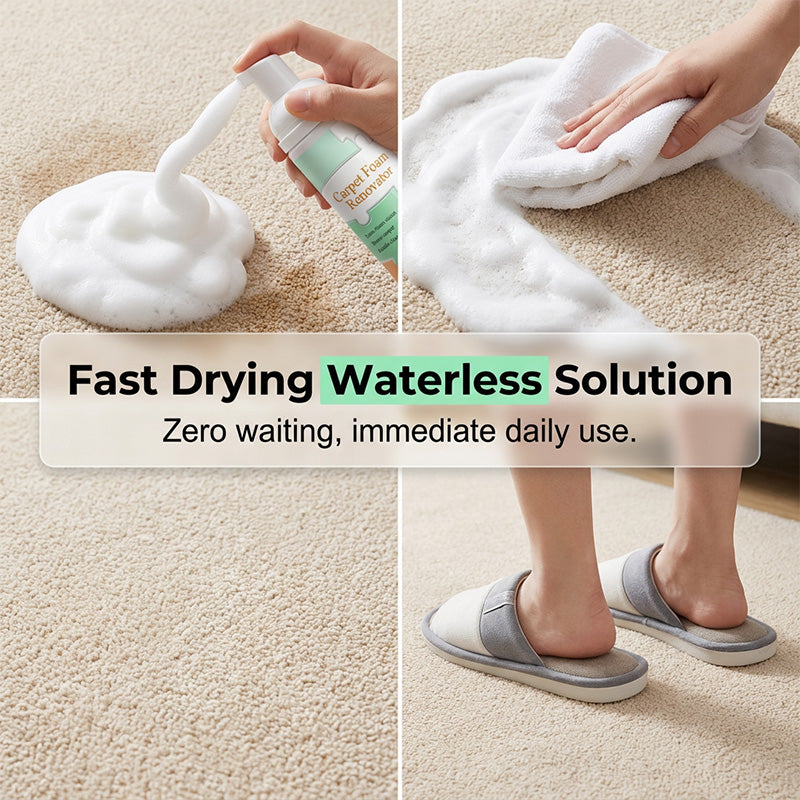 🔥Limited Time Promotion 50% OFF-Waterless Carpet Foam Stain Remover with Towel